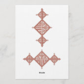 Moroccan Berber Pattern Wedding Invitation Einladung (Rückseite)