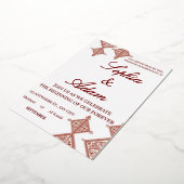 Moroccan Berber Pattern Wedding Invitation Folieneinladung (Gedreht)