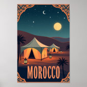 Moroccan Desert Nights – Retro Lantern Glow Poster (Vorne)