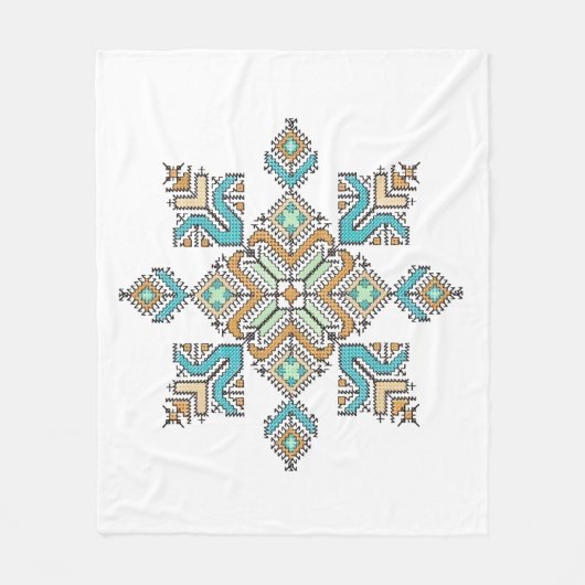 Moroccan Embroidery Star Fleecedecke (Vorderseite)