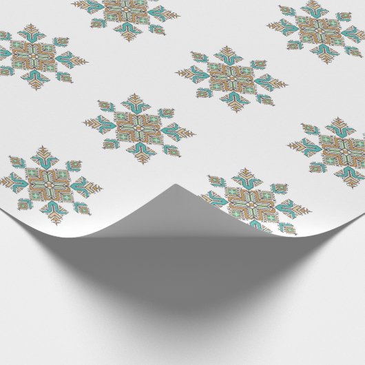 Moroccan Embroidery Star Geschenkpapier (Ecke)
