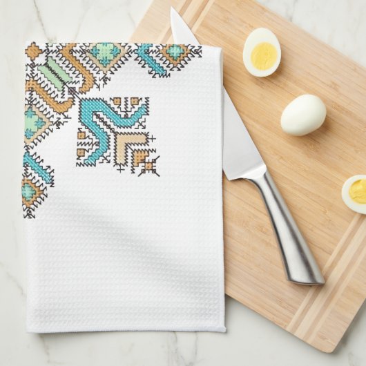 Moroccan Embroidery Star Geschirrtuch (Viertel Falte)