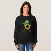 Moroccan Flag Dabbing Avocado Moroccan Pride Moroc Sweatshirt (Vorne ganz)