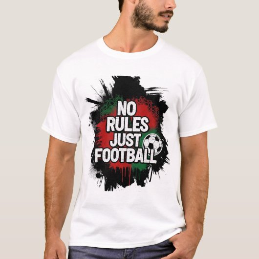 Moroccan Flag Street Football Spirit Design T-Shirt (Vorderseite)