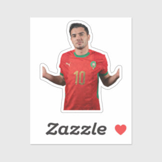 Moroccan Football Player Stickers Aufkleber