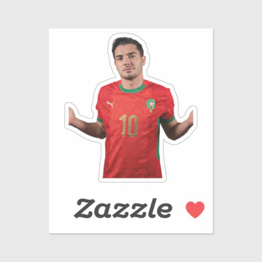 Moroccan Football Player Stickers Aufkleber (Blatt)