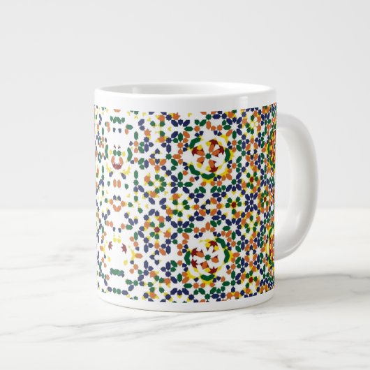 Moroccan Geometric Pattern Jumbo-Tasse (Vorderseite Rechts)