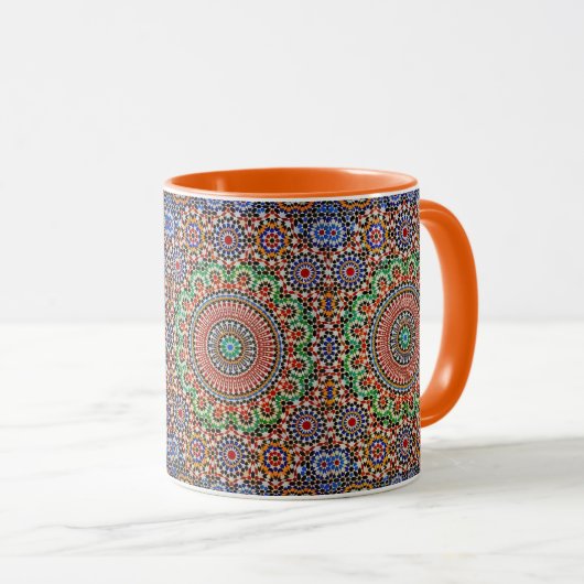 Moroccan Geometric Pattern Tasse (VorderseiteRechts)