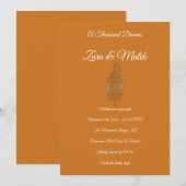 Moroccan Lantern Wedding Invitation Boho Einladung (Vorne/Hinten)