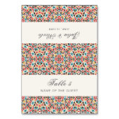 Moroccan Lattice Geo Mandala Wedding Place Card Tischnummer (Vorderseite)