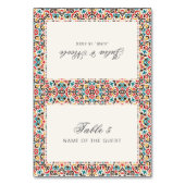 Moroccan Lattice Geo Mandala Wedding Place Card Tischnummer (Vorderseite)