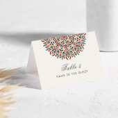 Moroccan Lattice Geo Mandala Wedding Place Card Tischnummer