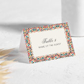 Moroccan Lattice Geo Mandala Wedding Place Card Tischnummer