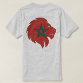 Moroccan Lion Head with Green Star Design T-Shirt (Design Rückseite)