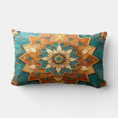Moroccan Mandala Pillow - Geometric Tile Luxury De Lendenkissen (Rückseite)