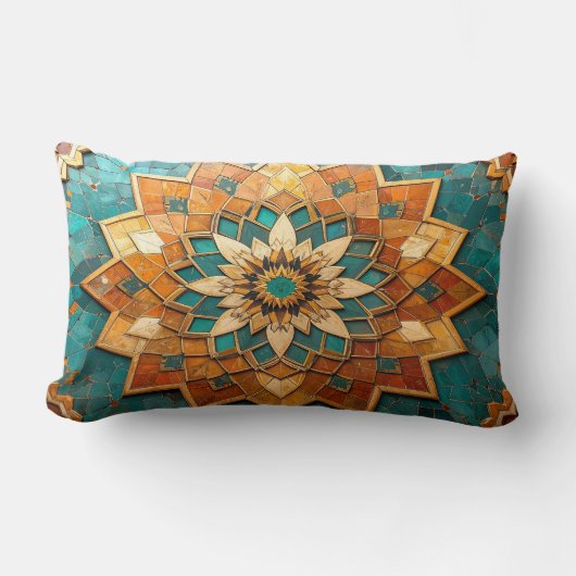 Moroccan Mandala Pillow - Geometric Tile Luxury De Lendenkissen (Vorderseite)