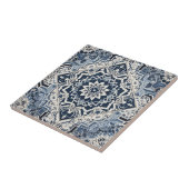 Moroccan Mediterranean Blue & White Tile Pattern Fliese (Seite)