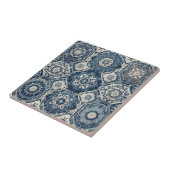 Moroccan Mediterranean Blue & White Tile Pattern Fliese (Seite)