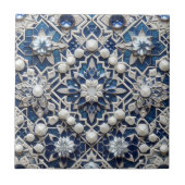Moroccan Mediterranean Faux Diamond Tile Pattern Fliese (Vorderseite)