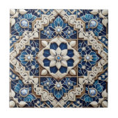 Moroccan Mediterranean Faux Diamond Tile Pattern Fliese (Vorderseite)