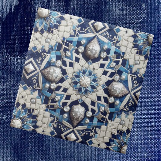 Moroccan Mediterranean Faux Diamond Tile Pattern Fliese