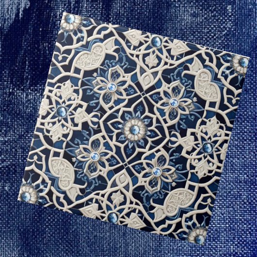 Moroccan Mediterranean Faux Diamond Tile Pattern Fliese
