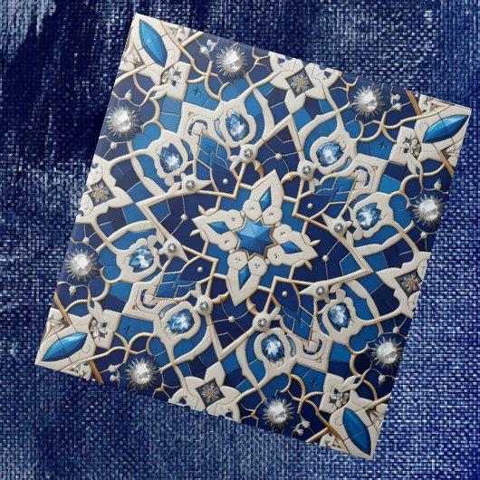 Moroccan Mediterranean Faux Diamond Tile Pattern Fliese