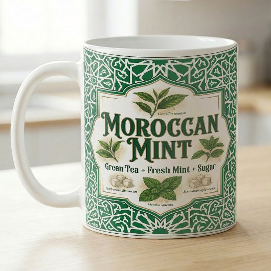 Moroccan Mint Tea Botanical Recipe Kaffeetasse