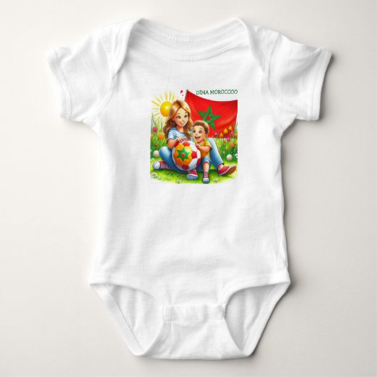 Moroccan Mom & Child Baby Bodysuit  Baby Strampler (Vorderseite)