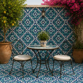 Moroccan Oasis Mosaic for Luxury Mediterranean Fliese