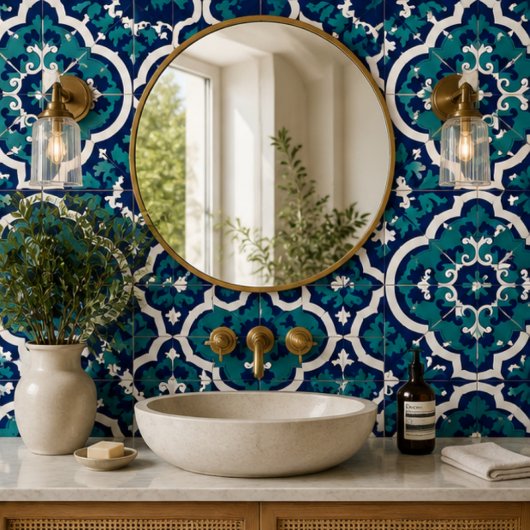 Moroccan Oasis Mosaic for Luxury Mediterranean Fliese