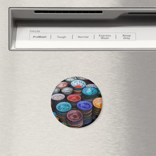 Moroccan Plate At Market Magnet (In Situ (Geschirrspüler))