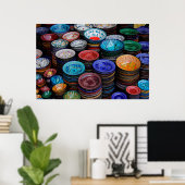 Moroccan Plate At Market Poster (Heimbüro)