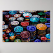 Moroccan Plate At Market Poster (Vorne)