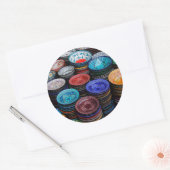 Moroccan Plate At Market Runder Aufkleber (Umschlag)