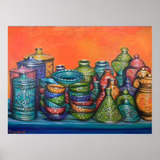 Moroccan Pots Poster