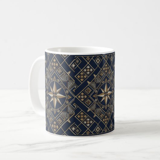 Moroccan rug Compass Star Kaffeetasse (Vorderseite Links)