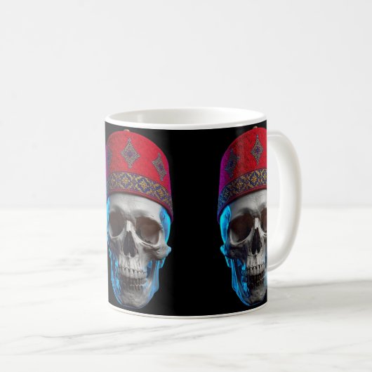 Moroccan Skull Art Kaffeetasse (VorderseiteRechts)