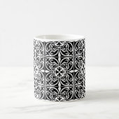 Moroccan tile - black with white background kaffeetasse (Mittel)