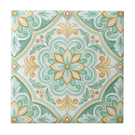 Moroccan Tile Mediterranean Home Decor Fliese (Vorderseite)