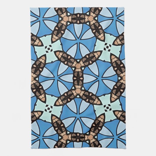 Moroccan Tile Pattern -2 Geschirrtuch (Vertikal)