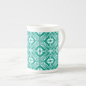 Moroccan tile - turquoise and aqua porzellantasse (Vorderseite Rechts)
