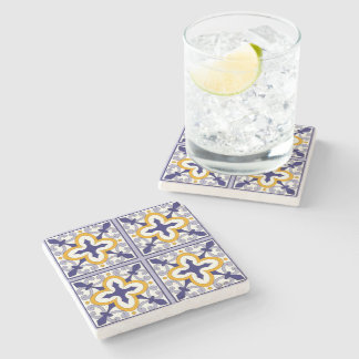 Moroccan Tiles Pattern #2 Steinuntersetzer
