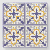 Moroccan Tiles Pattern #2 Steinuntersetzer (Vorderseite)