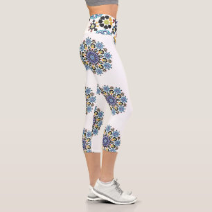 Moroccan Zelije!Moroccan Zellige Capri Leggings