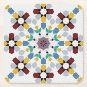 Moroccan Zelije!Moroccan Zellige Rechteckiger Pappuntersetzer (Vorderseite)