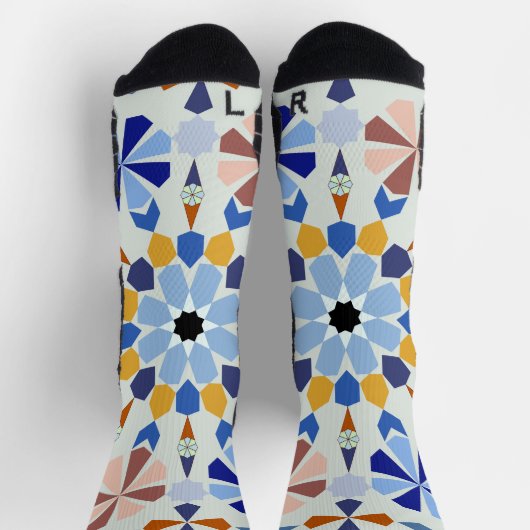 Moroccan Zelije!Moroccan Zellige Socken (Oben)