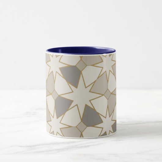 Moroccan Zellige Geometric Pattern Cup Tasse (Zentrum)