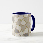 Moroccan Zellige Geometric Pattern Cup Tasse (VorderseiteRechts)