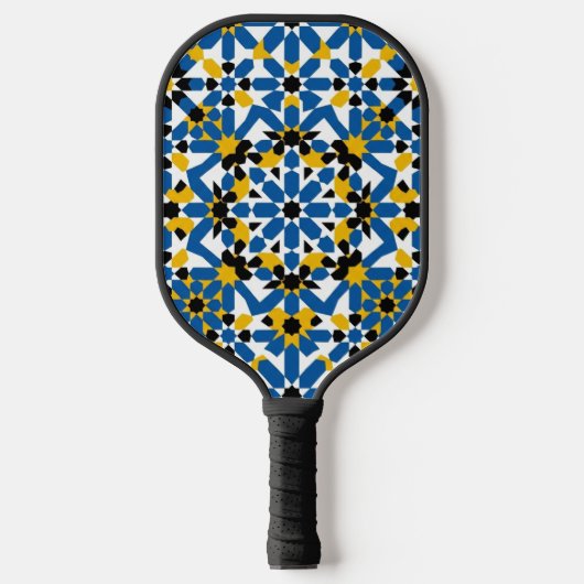 Moroccan Zellige Geometric Pattern Professional Pickleball Schläger (Vorderseite)